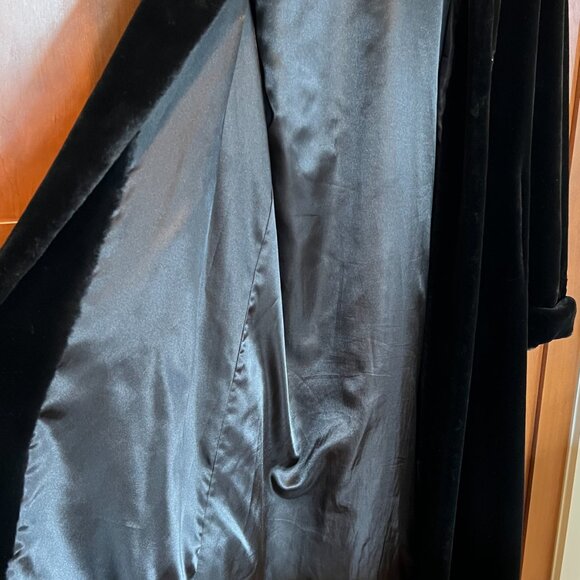 Nuage Full Length Black Faux Fur Sheared Beaver Ankle Length - Picture 7 of 10